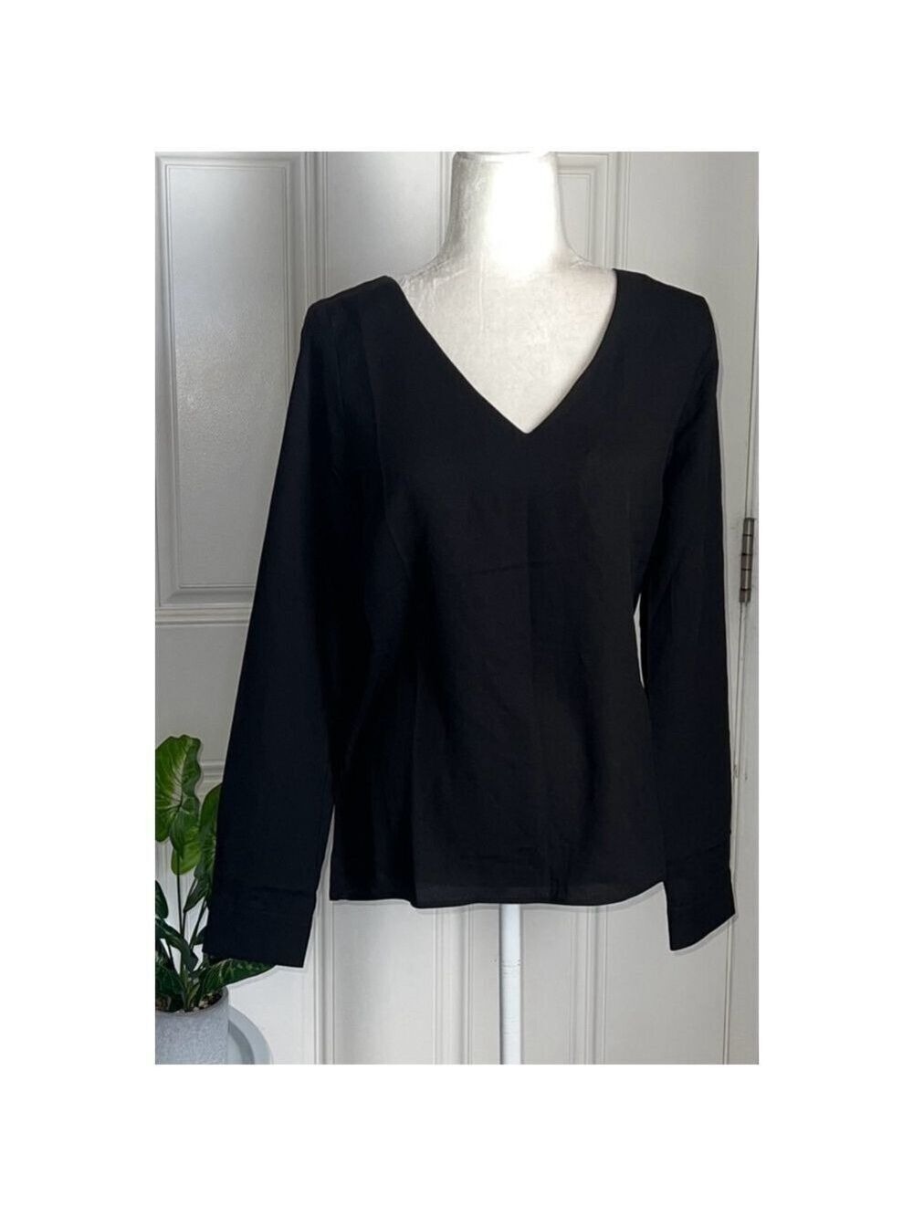Women's Lumiere Black Blouse Top Size M